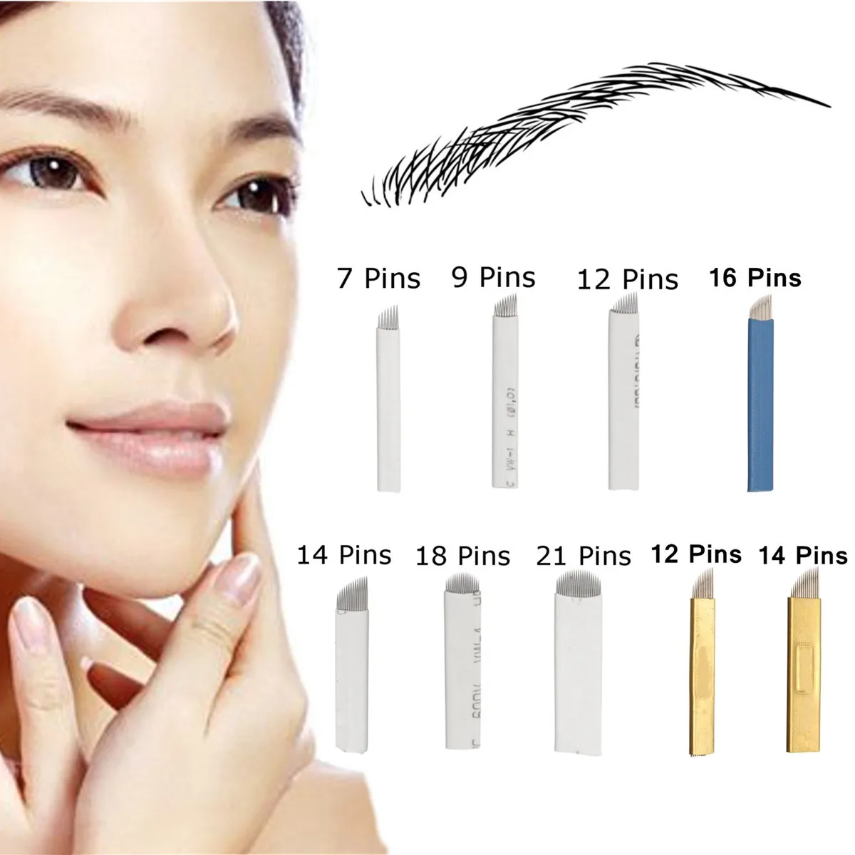 10Pcs/Set U Shape Bevel Blades Eyebrow Tattoo Needles Permanent Microblading Needles For 3D Embroidery Manual Tattoo Pen Parts
10Pcs/Set U Shape Bevel Blades Eyebrow Tattoo Needles Permanent Microblading Needles For 3D Embroidery Manual Tattoo Pen Parts