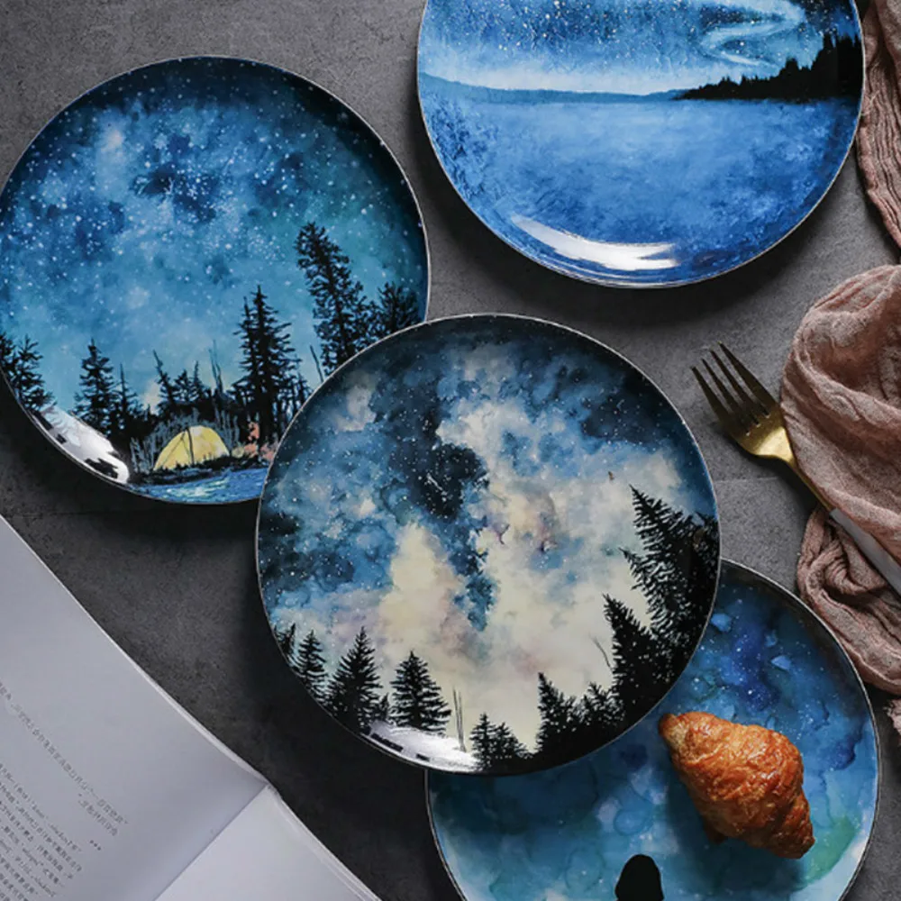 8inch Stars China Breakfast Plate Gift Dish Tableware Home Decoration Handmade Cake Pastry Fruit Ceramica For Women
8inch Stars China Breakfast Plate Gift Dish Tableware Home Decoration Handmade Cake Pastry Fruit Ceramica For Women