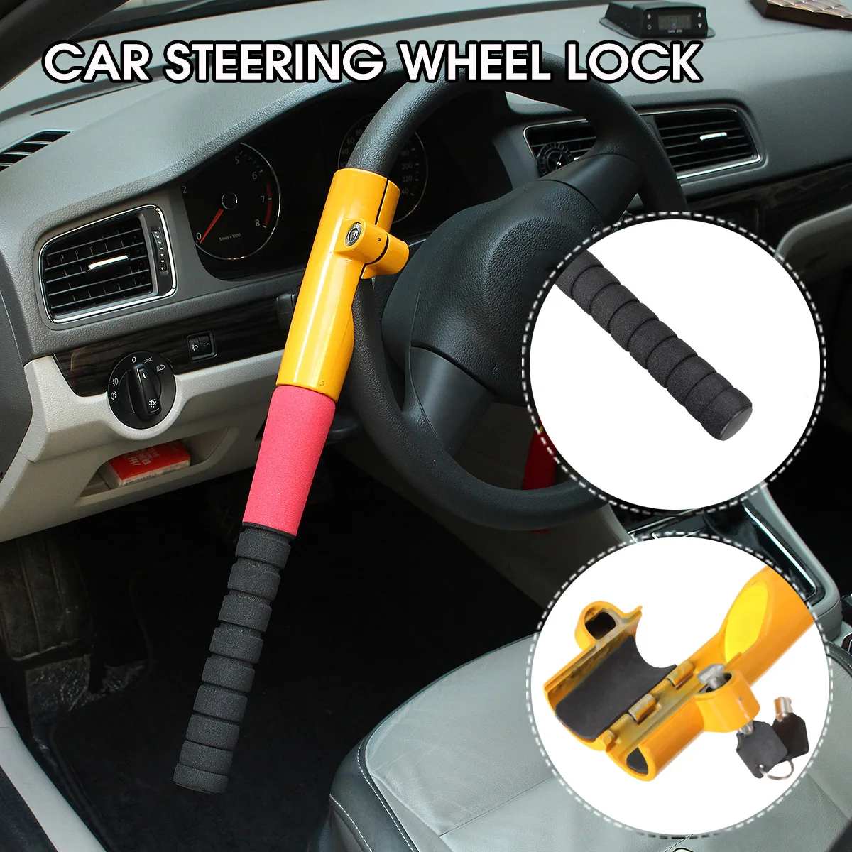 Universal T Style Anti Theft Auto Car Truck Security Baseball Steering Wheel Lock With 2 Keys With Tough-steel construction
Universal T Style Anti Theft Auto Car Truck Security Baseball Steering Wheel Lock With 2 Keys With Tough-steel construction