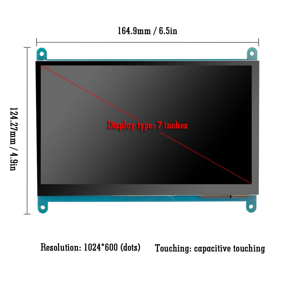7 Inches LCD Touching Screen for Raspberry Pi 1024*600 Display-C Support Various Systems DIY Module Tool
7 Inches LCD Touching Screen for Raspberry Pi 1024*600 Display-C Support Various Systems DIY Module Tool