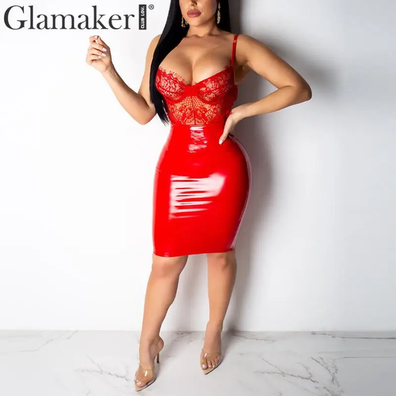 Glamaker Lace patchwork black dress Women summer sleeveless bodycon dress Spring transparent party female elegant sexy dress
Glamaker Lace patchwork black dress Women summer sleeveless bodycon dress Spring transparent party female elegant sexy dress