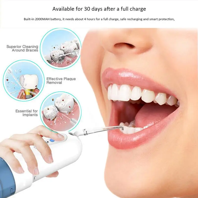 Portable Teeth Oral Irrigator Water Flosser Cordless Rechargeable Oral Irrigator Electric Portable Teeth Washer Teeth Whitening
Portable Teeth Oral Irrigator Water Flosser Cordless Rechargeable Oral Irrigator Electric Portable Teeth Washer Teeth Whitening