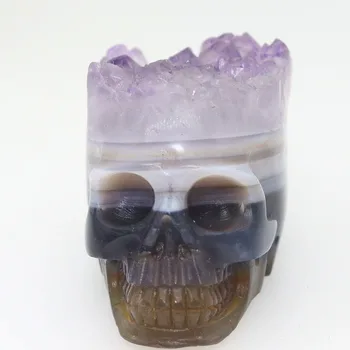 2.24"AMETHYST GEODE AGATE Handmade Carved Crystal Skull Crystal Realistic Crystal Healing Furnishing Articles Figurine TE14
2.24"AMETHYST GEODE AGATE Handmade Carved Crystal Skull Crystal Realistic Crystal Healing Furnishing Articles Figurine TE14