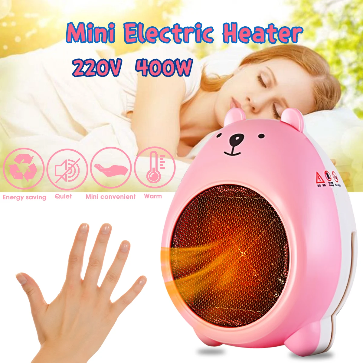 Warmtoo Mini Cartoon 400W Electric Heaters Warm hand Small Desktop Heater Cute Warm Fan For Household Office Dorm
Warmtoo Mini Cartoon 400W Electric Heaters Warm hand Small Desktop Heater Cute Warm Fan For Household Office Dorm