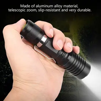Portable T6 Torch Flashlight LED Pocket Flashlight Waterproof Telescopic Zoom Torch Flashlight 5 Modes Adjustable Lighting
Portable T6 Torch Flashlight LED Pocket Flashlight Waterproof Telescopic Zoom Torch Flashlight 5 Modes Adjustable Lighting