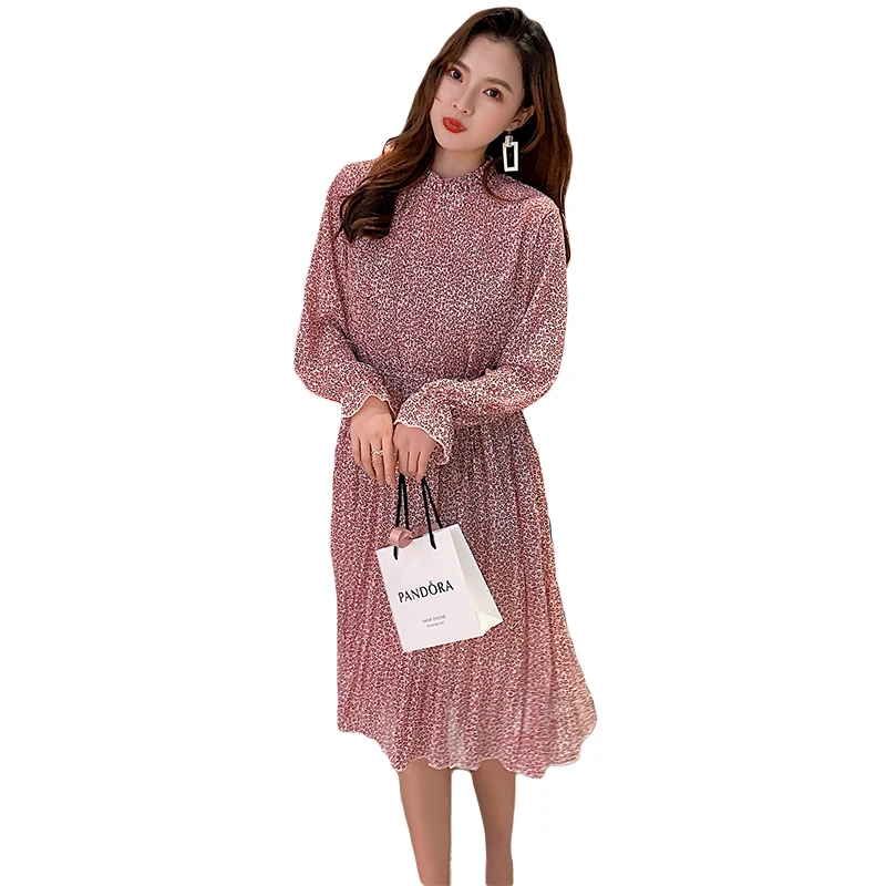 2019 New Spring Vintage Women dress Full Sleeve Loose Chiffon Stand Neck Slim In Long Pleated Dresses Blue Wine Red Apricot 6115
2019 New Spring Vintage Women dress Full Sleeve Loose Chiffon Stand Neck Slim In Long Pleated Dresses Blue Wine Red Apricot 6115