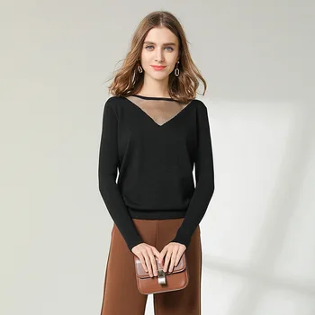New Knitting shirts Woman Sexy Perspective Pullover Rendering sweater female 50%wool High Quality knitted shirts feminino 1906
New Knitting shirts Woman Sexy Perspective Pullover Rendering sweater female 50%wool High Quality knitted shirts feminino 1906