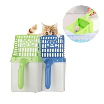 

Useful Cat Litter Shovel Pet Cleanning Tool Plastic Scoop Cat Sand Cleaning Products Toilet For Dog Food Spoons Litter Scoop