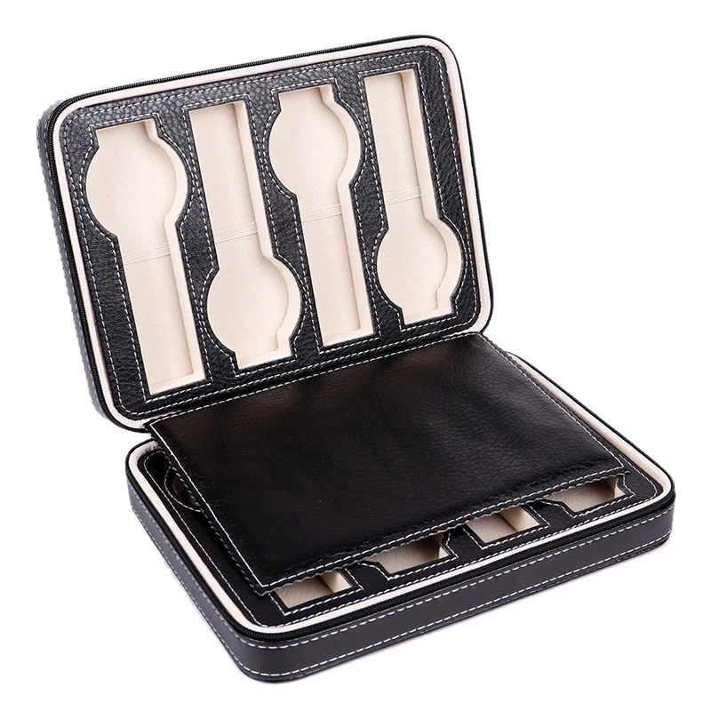 LUDA PU Leather Watch Box Storage Showing Watches Display Storage Box Case Tray Zippere Travel Jewelry Watch Collector Case-Bl
LUDA PU Leather Watch Box Storage Showing Watches Display Storage Box Case Tray Zippere Travel Jewelry Watch Collector Case-Bl