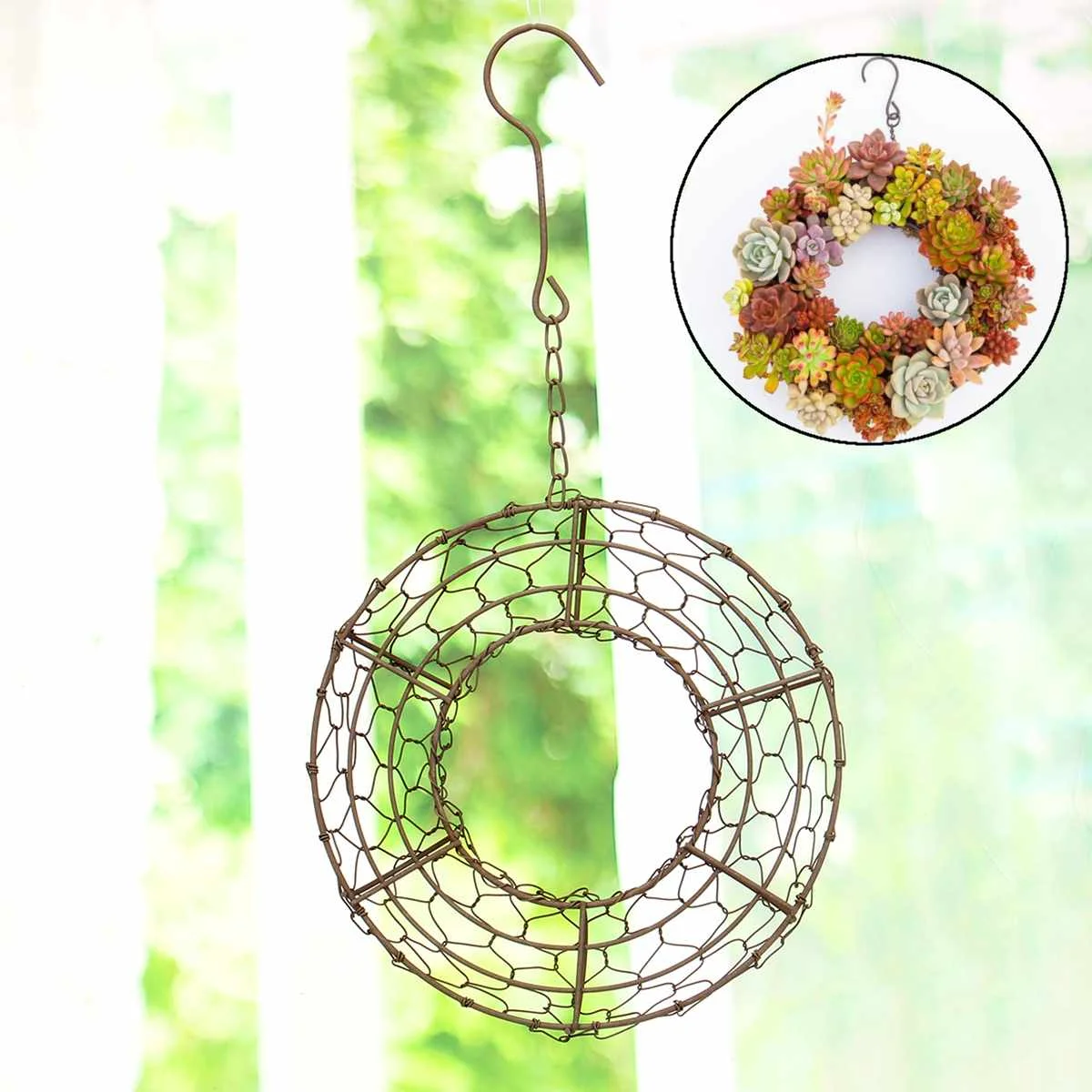 Round Iron Hanging Planter Pot Flowerpot Wire Wreath For Succulent Plant Decor Creativ Wall Hanging Holder Plant Pots Wreath
Round Iron Hanging Planter Pot Flowerpot Wire Wreath For Succulent Plant Decor Creativ Wall Hanging Holder Plant Pots Wreath