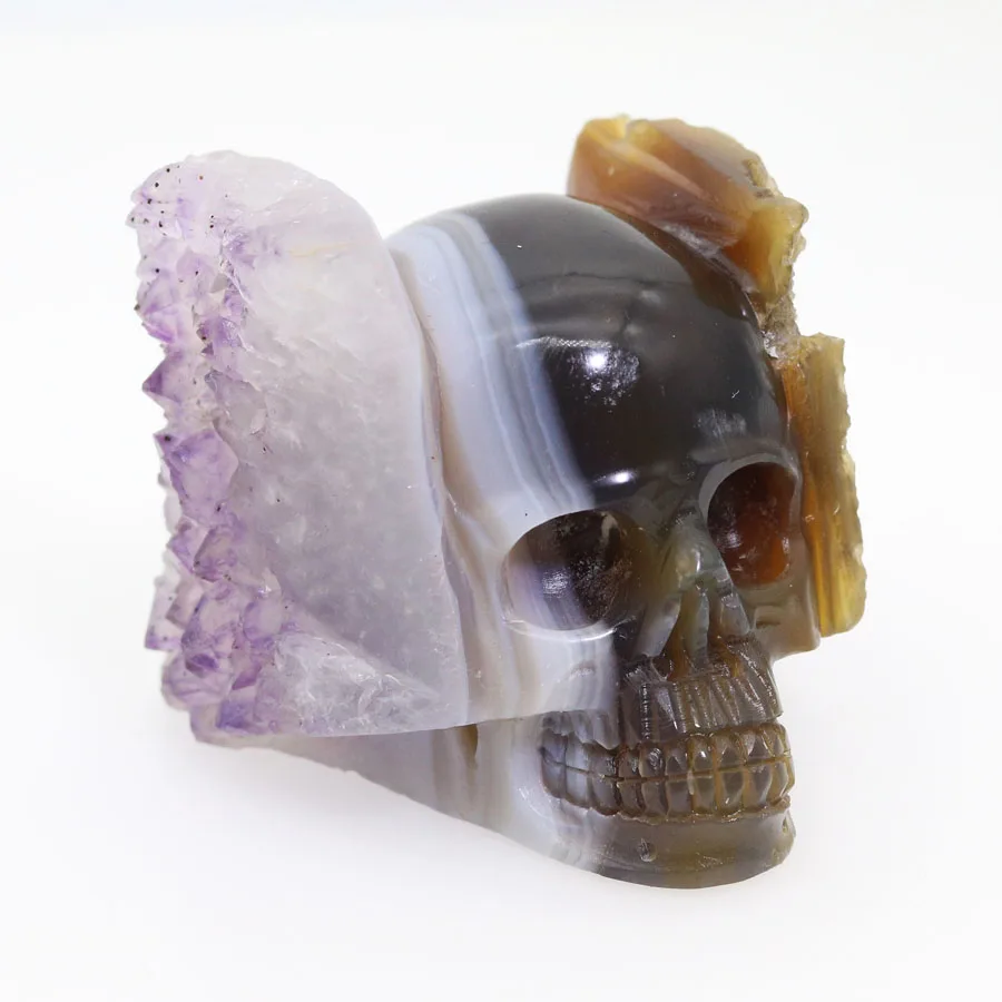 2.37"AMETHYST GEODE AGATE Handmade Carved Crystal Skull Crystal Realistic Crystal Healing Furnishing Articles Figurine TC44
2.37"AMETHYST GEODE AGATE Handmade Carved Crystal Skull Crystal Realistic Crystal Healing Furnishing Articles Figurine TC44