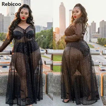 Sexy Three Piece Set Women Clothes Mesh Spliced See Through Maxi Dress+Crop Top+Shorts Sparkly V Neck Long Sleeve Club Outfits
Sexy Three Piece Set Women Clothes Mesh Spliced See Through Maxi Dress+Crop Top+Shorts Sparkly V Neck Long Sleeve Club Outfits
