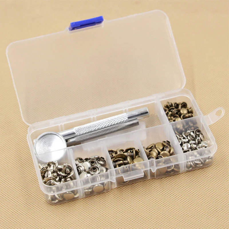 Leather Repairing Rivets Tubular Metal Single Silver Bronze Rivets with Fixing Tool Kit For Belts DIY Crafts
Leather Repairing Rivets Tubular Metal Single Silver Bronze Rivets with Fixing Tool Kit For Belts DIY Crafts