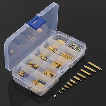 270pcs Single/Double Pass M2 Brass Double Head Security Copper Column Screw Round Knurled Isolation Column With Box
270pcs Single/Double Pass M2 Brass Double Head Security Copper Column Screw Round Knurled Isolation Column With Box
