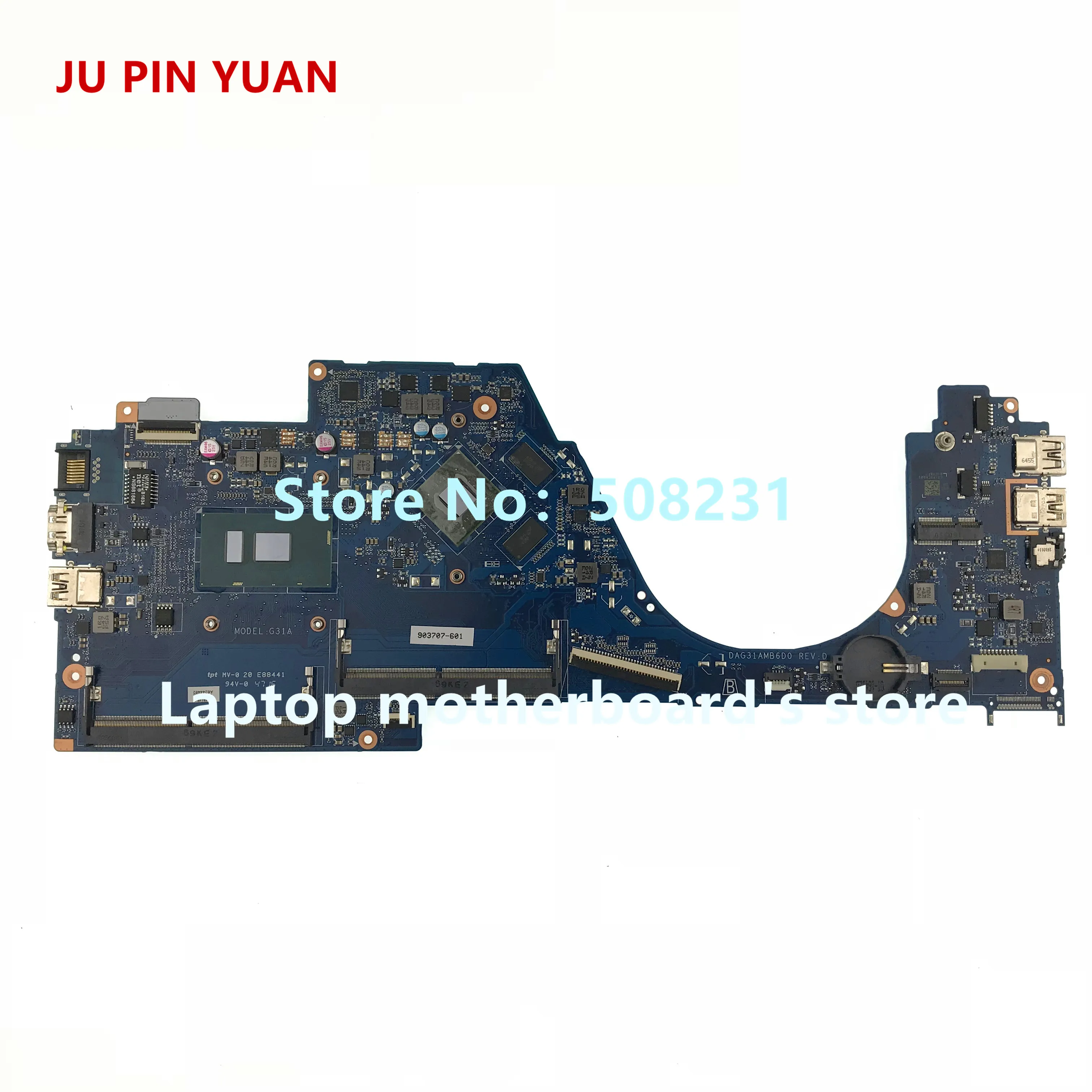 JU PIN YUAN 903707-601 DAG31AMB6D0 mainboard for HP Pavilion 14-AL Laptop Motherboard 940MX 2GB i5-7200U fully Tested
JU PIN YUAN 903707-601 DAG31AMB6D0 mainboard for HP Pavilion 14-AL Laptop Motherboard 940MX 2GB i5-7200U fully Tested