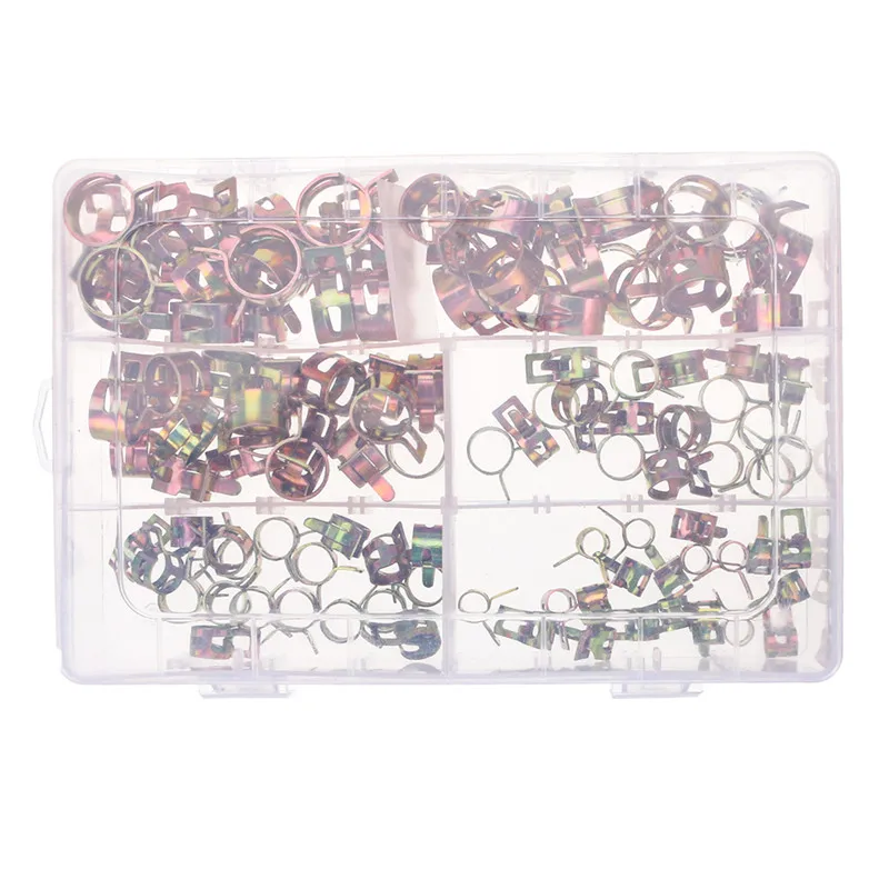 120 Pcs Spring Band Type Action Fuel/Vacuum Hose Pipe Clamp Low Pressure Air Clip Clamp include 10x 7mm 10mm 11mm 14mm 16mm 17mm
120 Pcs Spring Band Type Action Fuel/Vacuum Hose Pipe Clamp Low Pressure Air Clip Clamp include 10x 7mm 10mm 11mm 14mm 16mm 17mm