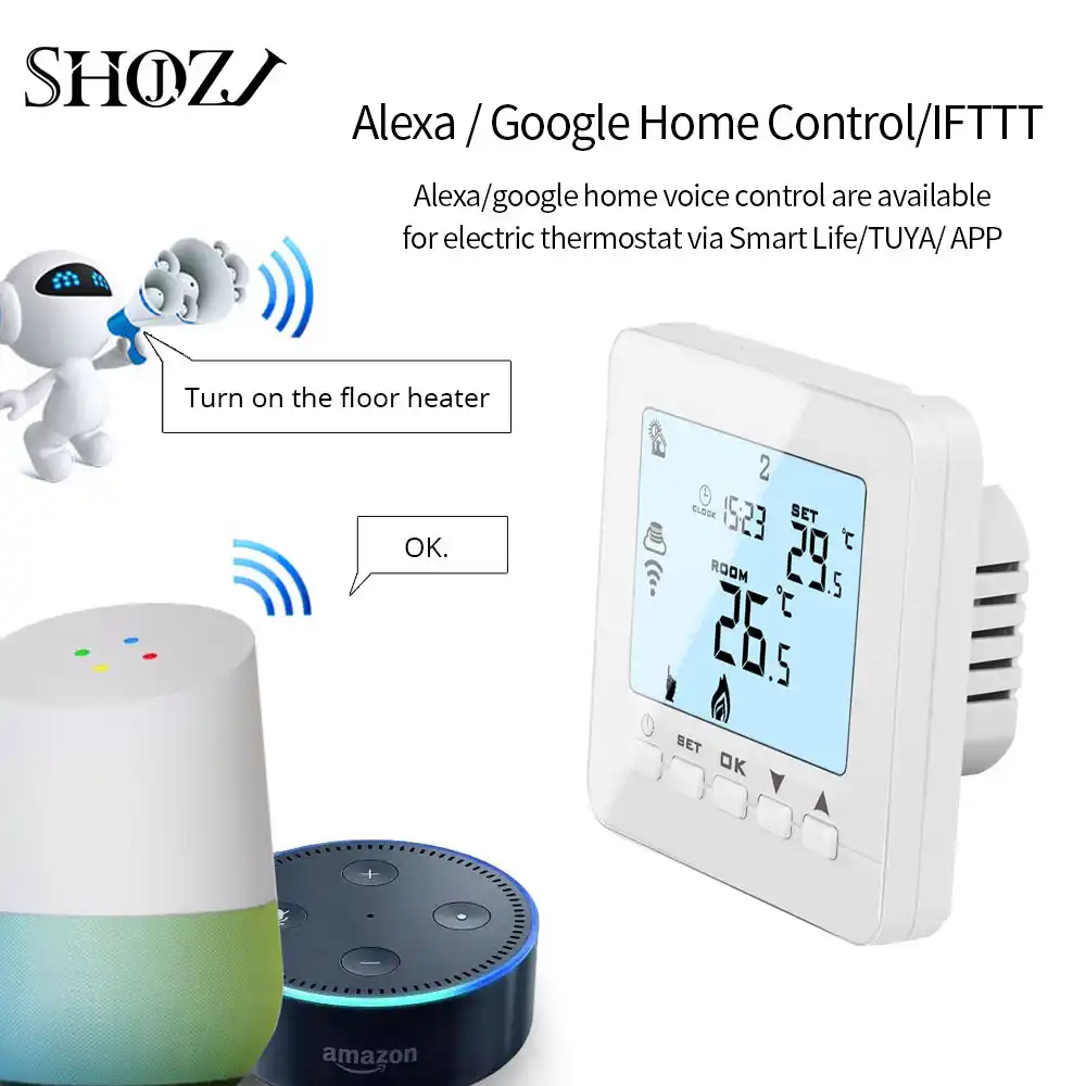 Tuya Wifi Temperature Controller For Floor Heating Cable Mat Work