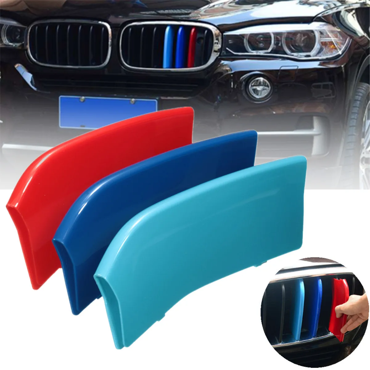 3pcs 3D M Styling for BMW X5 F15 2014 2015 Car Front Grill Center Grille Trim Sport Strip Cover Tri-color Sticker
3pcs 3D M Styling for BMW X5 F15 2014 2015 Car Front Grill Center Grille Trim Sport Strip Cover Tri-color Sticker