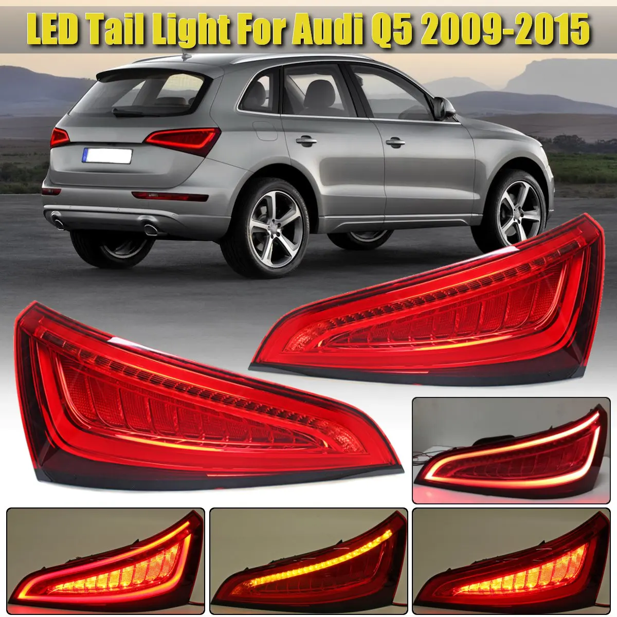 1Pair For Audi Q5 2009-2015 Car Modified Dynamic Flowing Unflowing LED Tail Light Rear Brake Lamp DRL Turn Signal Brake Reverse
1Pair For Audi Q5 2009-2015 Car Modified Dynamic Flowing Unflowing LED Tail Light Rear Brake Lamp DRL Turn Signal Brake Reverse