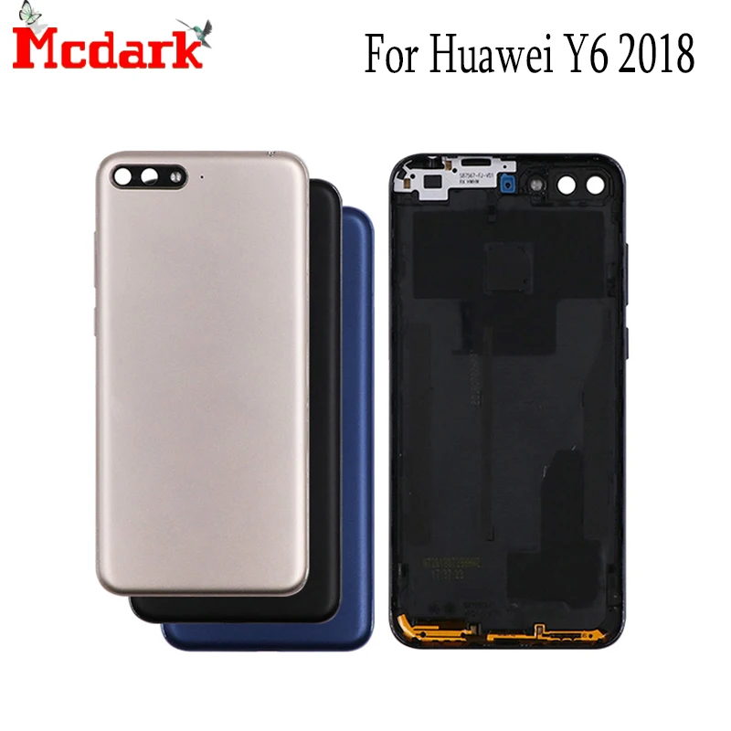 Новый чехол для батареи 5 7 дюйма Huawei Y6 2018 запасная задняя крышка с кнопкой