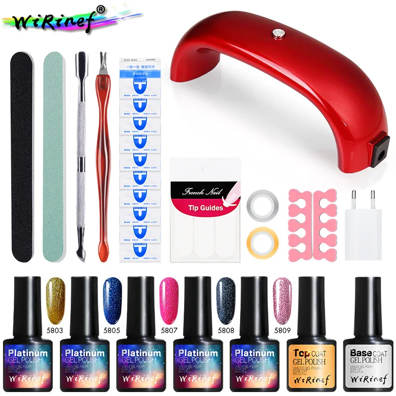 WiRinef 28pcs/set Colorful Nail Gel Gel Lacquer Set UV LED Polish Varnish Nail Art Manicure Tools Send 9w Red Rainbow Lamp
WiRinef 28pcs/set Colorful Nail Gel Gel Lacquer Set UV LED Polish Varnish Nail Art Manicure Tools Send 9w Red Rainbow Lamp