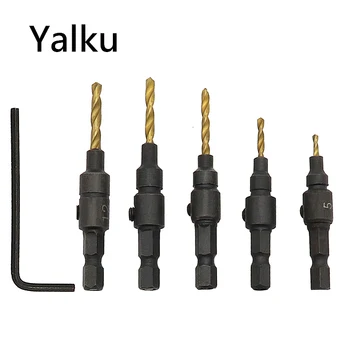 Yalku HSS Countersink Wood Drill Bit Set 4/5pcs Help Screw Punch Pilot Holes For Screw Sizes Drill
Yalku HSS Countersink Wood Drill Bit Set 4/5pcs Help Screw Punch Pilot Holes For Screw Sizes Drill