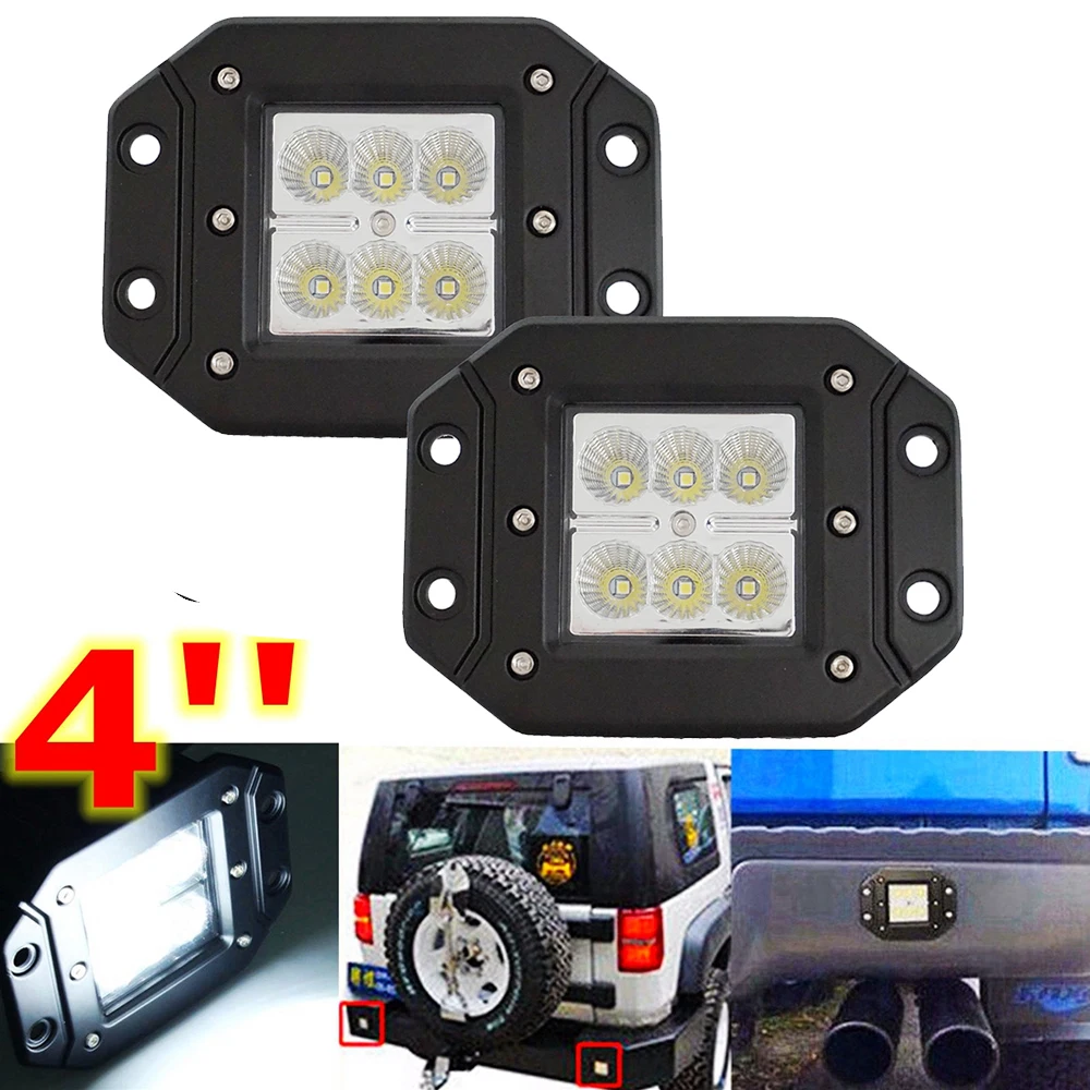 2pcs 18w Led Work Light Flush Mount Driving Light Offroad Super Lighting Flood Spot Beam Truck Auto SUV ATV UTV UAZ Car styling
2pcs 18w Led Work Light Flush Mount Driving Light Offroad Super Lighting Flood Spot Beam Truck Auto SUV ATV UTV UAZ Car styling