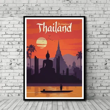 Vintage Travel Poster Thailand Poster Canvas Print Wall Art Home Decor No Frame 
Vintage Travel Poster Thailand Poster Canvas Print Wall Art Home Decor No Frame