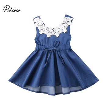 1-6T Kids Baby Girl Casual Sleeveless Dress Floral Denim Tutu Party Pageant Dress 
1-6T Kids Baby Girl Casual Sleeveless Dress Floral Denim Tutu Party Pageant Dress