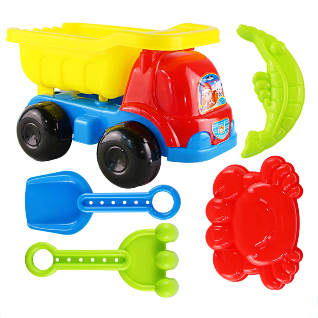 5Pcs Beach Toys Sand Play Shovel Rake 2 Molds Set Educational Toy with Beach Buggy for Children Sand Toy Outdoor Summer
5Pcs Beach Toys Sand Play Shovel Rake 2 Molds Set Educational Toy with Beach Buggy for Children Sand Toy Outdoor Summer