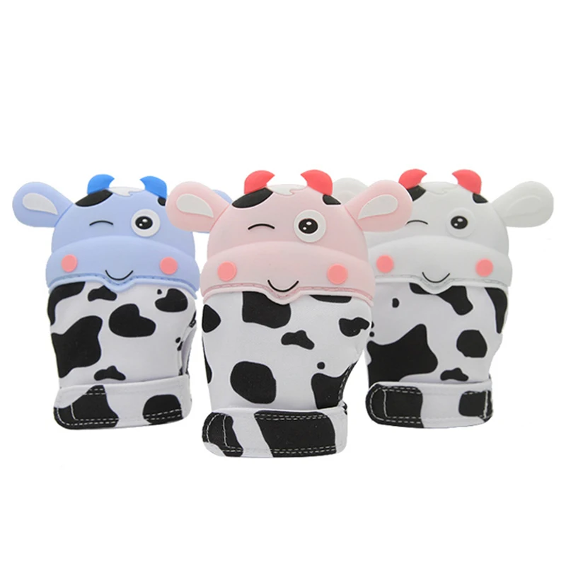 Baby Teething Gloves Sucking Fingers Thumb Cartoon Cow Sound Silicone Toys Toddle Nursing Teether Mittens Newborn Dental Care
Baby Teething Gloves Sucking Fingers Thumb Cartoon Cow Sound Silicone Toys Toddle Nursing Teether Mittens Newborn Dental Care
