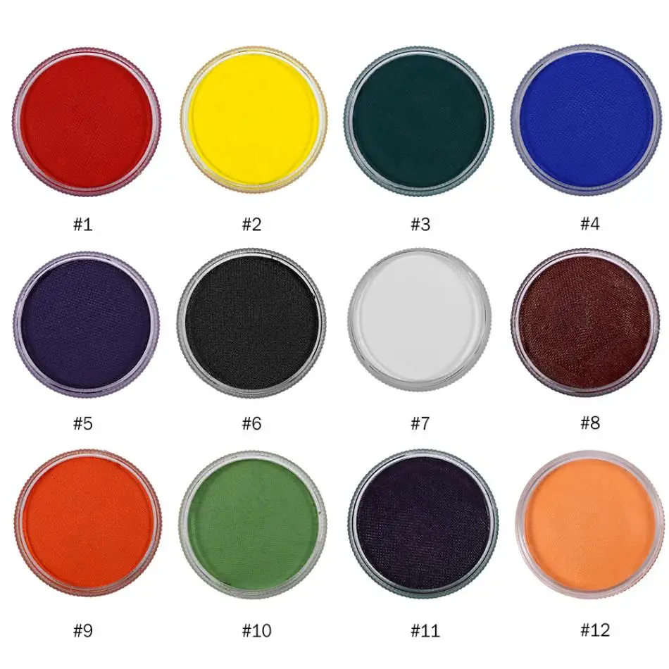 12 Colors Body Paint Professional Cosmetics Water-based Matte Body Painting Pigment Stage Face Color Makeup Halloween Party Tool
12 Colors Body Paint Professional Cosmetics Water-based Matte Body Painting Pigment Stage Face Color Makeup Halloween Party Tool