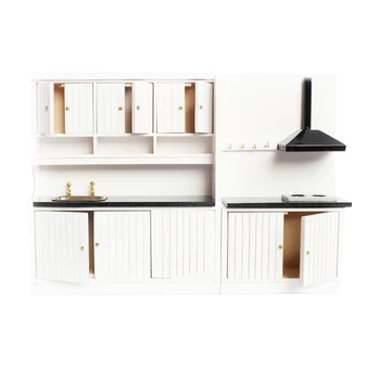 Miniature Modern Kitchen Set Furniture of Dining Room Kit Scale Wooden Scenes Accessories Washstand Cabinet Range Hood
Miniature Modern Kitchen Set Furniture of Dining Room Kit Scale Wooden Scenes Accessories Washstand Cabinet Range Hood