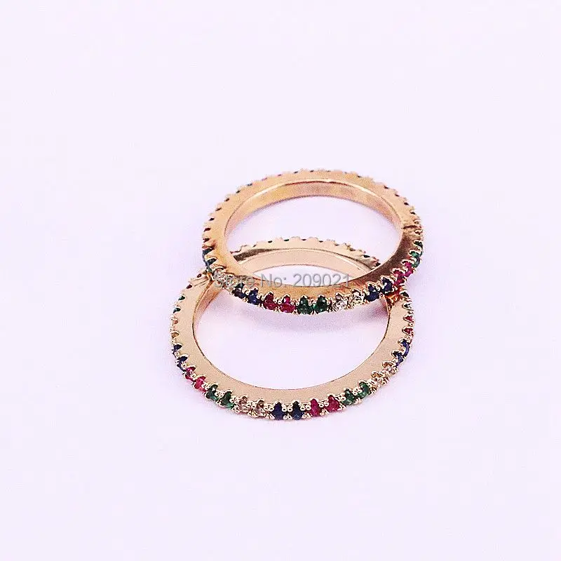 10Pcs Skinny Rainbow Personality Bright Fashion Women Jewelry Pave Colorful Zircons Simple delicate Rings
10Pcs Skinny Rainbow Personality Bright Fashion Women Jewelry Pave Colorful Zircons Simple delicate Rings