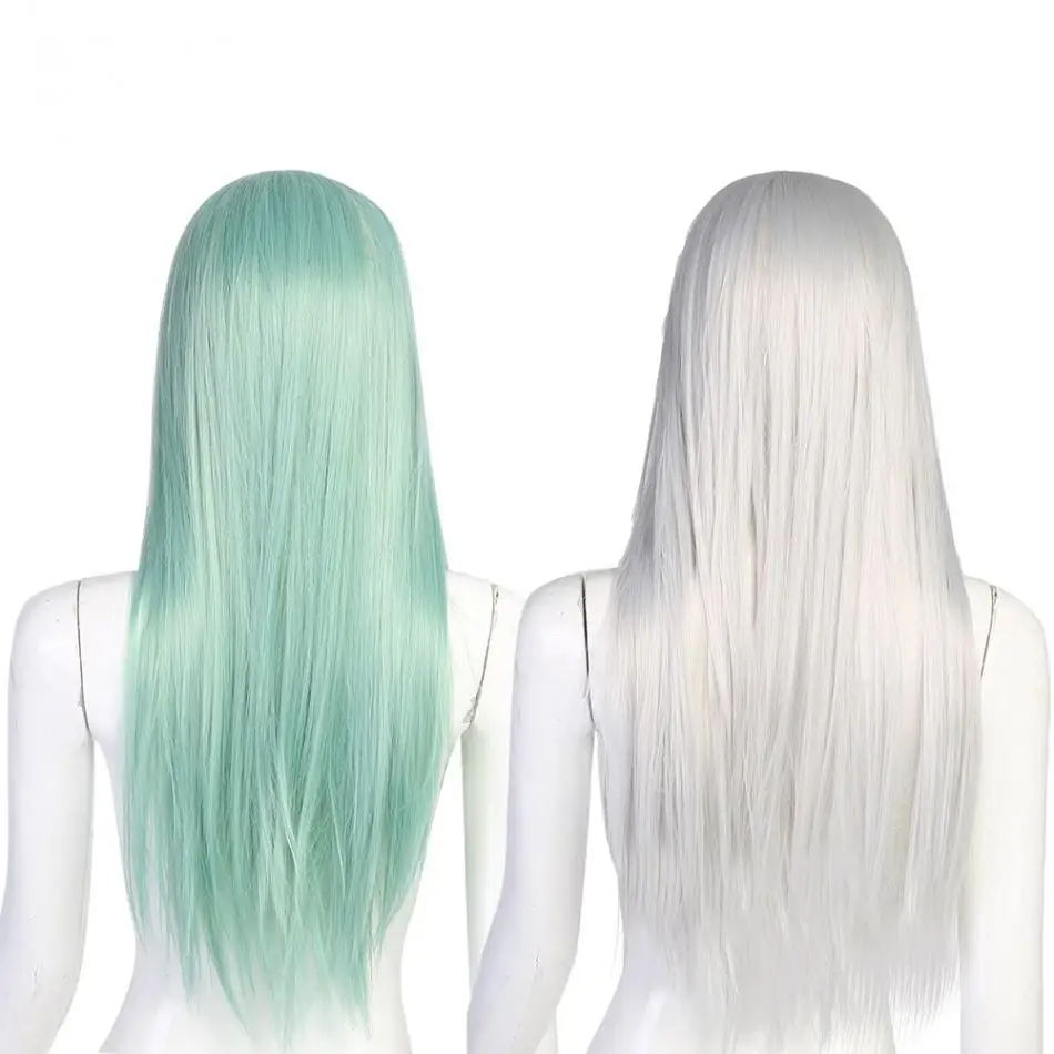 2 Colors 73cm Long Synthetic Hair Wig for Women Heat Resistant Fiber Hairpiece Silver White/Mint Green Straight Cosplay Wigs
2 Colors 73cm Long Synthetic Hair Wig for Women Heat Resistant Fiber Hairpiece Silver White/Mint Green Straight Cosplay Wigs