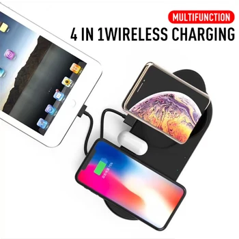 W7 4 in 1 10W QC 2.0 Fast Charging Wireless Charger for Mobile Phone iWatch Smart Watch Airpods Charging Multi-function
W7 4 in 1 10W QC 2.0 Fast Charging Wireless Charger for Mobile Phone iWatch Smart Watch Airpods Charging Multi-function