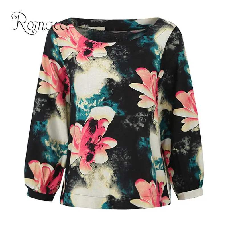 Romacci 5XL Plus Size ladies tops Women Cotton Linen Floral Print T-shirt Bohemian Long Sleeve Loose Casual Summer Tops 2019
Romacci 5XL Plus Size ladies tops Women Cotton Linen Floral Print T-shirt Bohemian Long Sleeve Loose Casual Summer Tops 2019