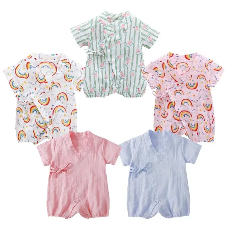 Cute Lovely Newborn Baby Short Sleeve Kimono style Romper Cotton Infant Boys Girls Summer Jumpsuit Summer Baby Clothes
Cute Lovely Newborn Baby Short Sleeve Kimono style Romper Cotton Infant Boys Girls Summer Jumpsuit Summer Baby Clothes