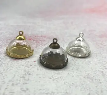 50pcs/lot 20mm Half glass globe with crown base cap findings glass vial pendant wish bottle dome cover necklace pendant charms
50pcs/lot 20mm Half glass globe with crown base cap findings glass vial pendant wish bottle dome cover necklace pendant charms