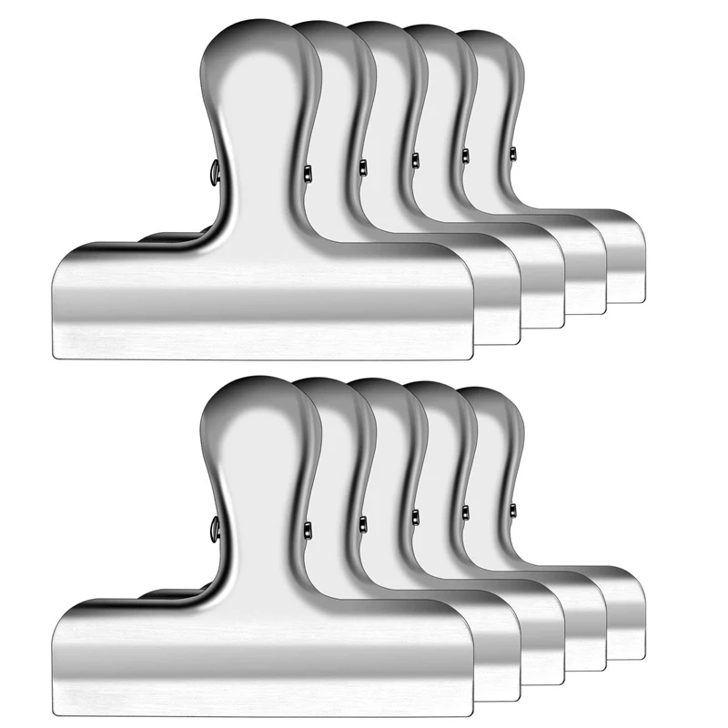 Set of 10 Heavy Duty Thicker Stainless Chip Bag Clips,Great for Air Tight Seal Grip on Coffee and Food Bags, Kitchen Home Offi
Set of 10 Heavy Duty Thicker Stainless Chip Bag Clips,Great for Air Tight Seal Grip on Coffee and Food Bags, Kitchen Home Offi