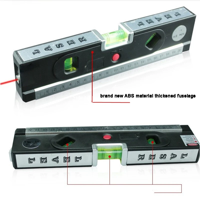 Newest Laser Level Aluminium Alloy Level Measuring Tape Spirit Horizontal Vertical Line Rule Standard Metric Rulers Horizontal
Newest Laser Level Aluminium Alloy Level Measuring Tape Spirit Horizontal Vertical Line Rule Standard Metric Rulers Horizontal