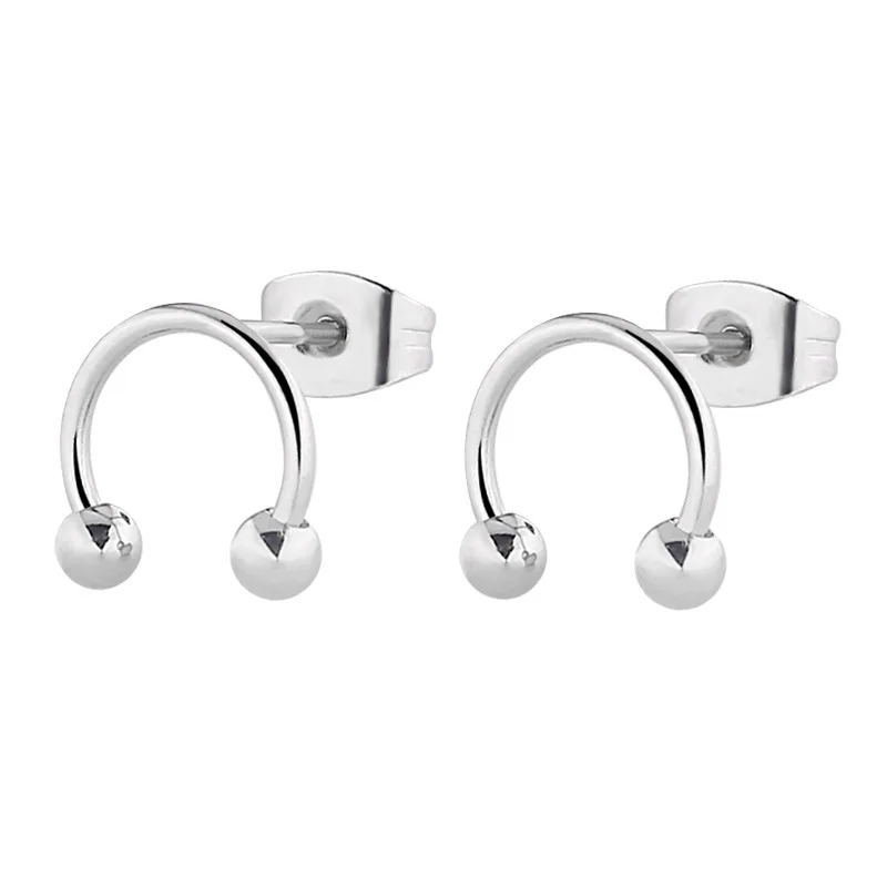 Style Unisex Stud Earrings Stainless Steel Jewelry | Украшения и аксессуары