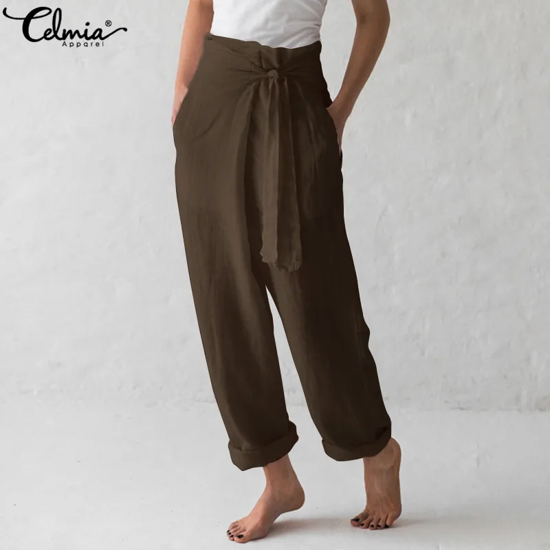 Celmia 2019 New Palazzo Wide Leg Pants Women Vintage Drawstring Loose Baggy Linen High Waist Trousers Femme Plus Size Long Pants
Celmia 2019 New Palazzo Wide Leg Pants Women Vintage Drawstring Loose Baggy Linen High Waist Trousers Femme Plus Size Long Pants