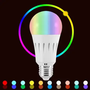 LED Lamp AC100-264V 9W E27 E14 B22 RGB+W LED Light Bulb Smartphone Controlled Wi-Fi Smart Lamp Bulbs
LED Lamp AC100-264V 9W E27 E14 B22 RGB+W LED Light Bulb Smartphone Controlled Wi-Fi Smart Lamp Bulbs