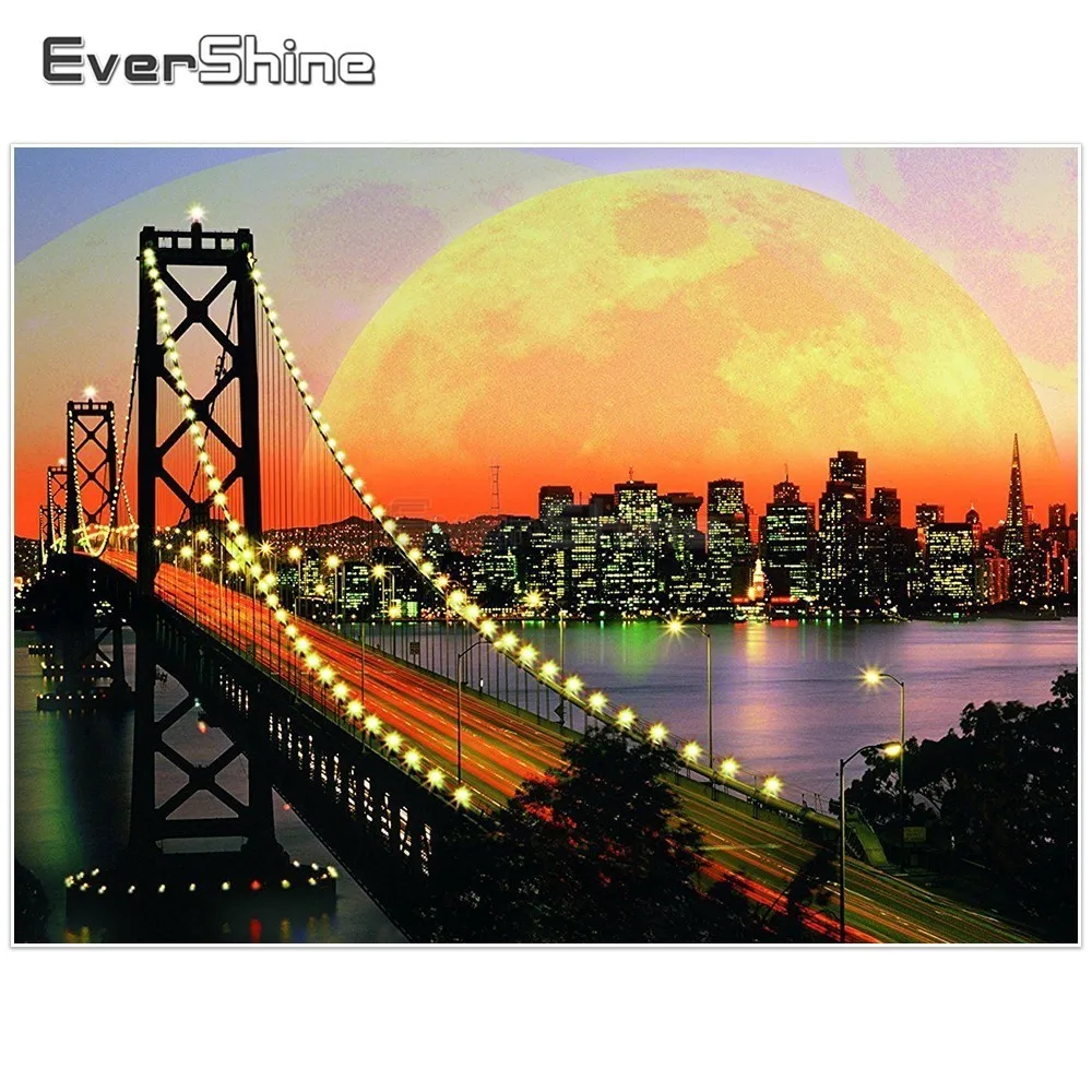 EverShine Scenery 5D Diamond Painting Full Round Bridge Diamond Mosaic Landscape Picture Of Rhinestones Diamond Embroidery Sale
EverShine Scenery 5D Diamond Painting Full Round Bridge Diamond Mosaic Landscape Picture Of Rhinestones Diamond Embroidery Sale