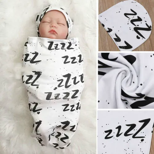 New 2Pcs Cotton Newborn Baby Infant Soft Print Sleeping Bag Swaddling Blanket+Hats Swaddle Wrap Baby Covers
New 2Pcs Cotton Newborn Baby Infant Soft Print Sleeping Bag Swaddling Blanket+Hats Swaddle Wrap Baby Covers