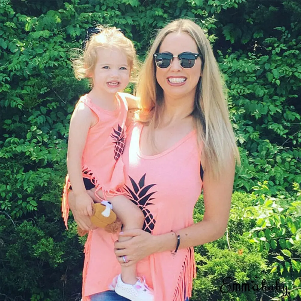 Pudcoco Family T-Shirt Summer Parent-child T-shirt Matching Fringe Sleeveless T-shirt Pineapple
Pudcoco Family T-Shirt Summer Parent-child T-shirt Matching Fringe Sleeveless T-shirt Pineapple