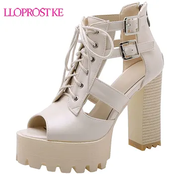 Lloprost ke 2019 New Summer Women Black Shoes Sexy Lace-Up Buckle Back Zipper Super High Heels Platform Dress Sandals H310
Lloprost ke 2019 New Summer Women Black Shoes Sexy Lace-Up Buckle Back Zipper Super High Heels Platform Dress Sandals H310
