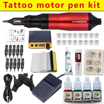 Professional Rotary Pen Tattoo Kit 4 Colors Tattoo Black Inks Set LCD Mini Power Permanent Makeup Equipment Supplies
Professional Rotary Pen Tattoo Kit 4 Colors Tattoo Black Inks Set LCD Mini Power Permanent Makeup Equipment Supplies