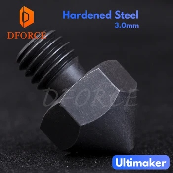 DFORCE high temperature Hardened Steel Ultimaker Nozzles 2.85MM/3.0 for PEI PEEK or Carbon fiber for Ultimaker 3D printer
DFORCE high temperature Hardened Steel Ultimaker Nozzles 2.85MM/3.0 for PEI PEEK or Carbon fiber for Ultimaker 3D printer